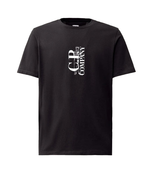 Vertical Logo Print T-Shirt - Casual Basement