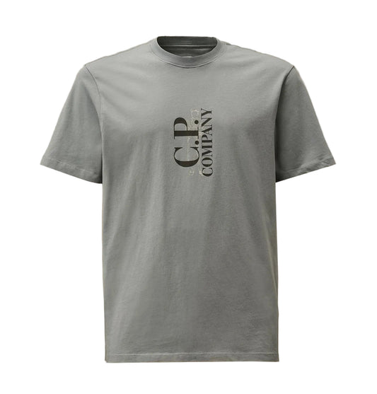 Vertical Logo Print T-Shirt - Casual Basement