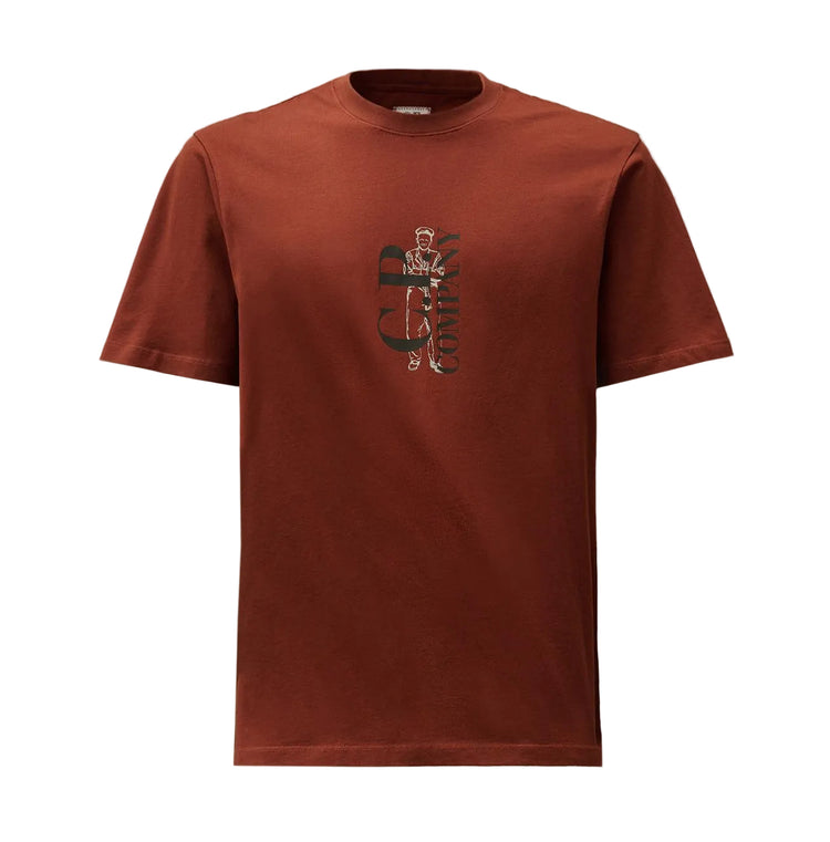 Vertical Logo Print T-Shirt - Casual Basement