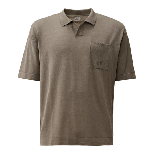 Knitted Pocket Logo Polo - Casual Basement