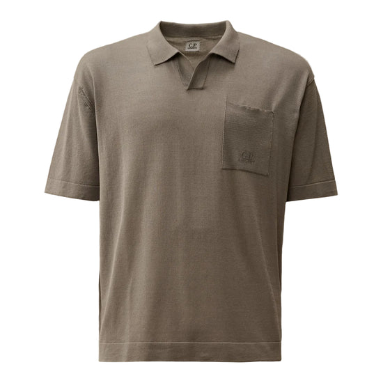 Knitted Pocket Logo Polo - Casual Basement