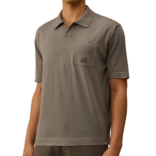 Knitted Pocket Logo Polo - Casual Basement