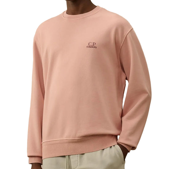 Diagonal Fleece Resist Dyed Logo Sweatshirt - Casual Basement