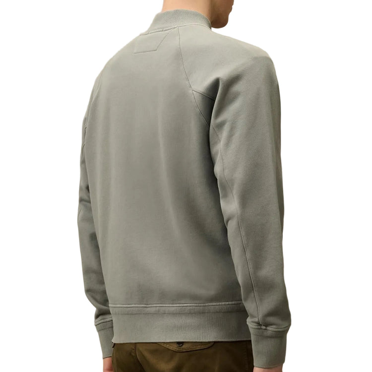 Diagonal Fleece Resist Dyed Zipped Lens Sweatshirt - Casual Basement