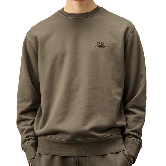 Diagonal Fleece Resist Dyed Logo Sweatshirt (TBC) - Casual Basement