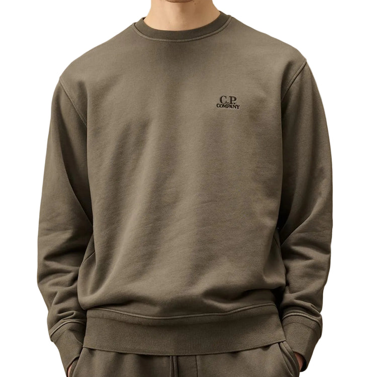 Diagonal Fleece Resist Dyed Logo Sweatshirt (TBC) - Casual Basement