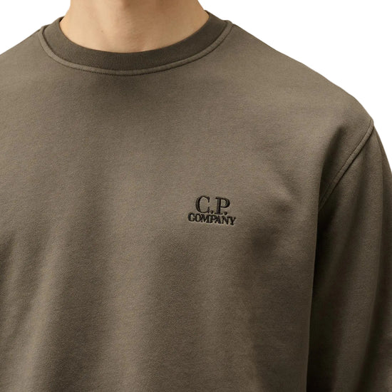 Diagonal Fleece Resist Dyed Logo Sweatshirt (TBC) - Casual Basement