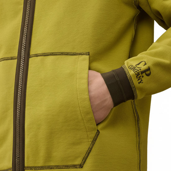 Diagonal Fleece Zip Hoodie - Casual Basement