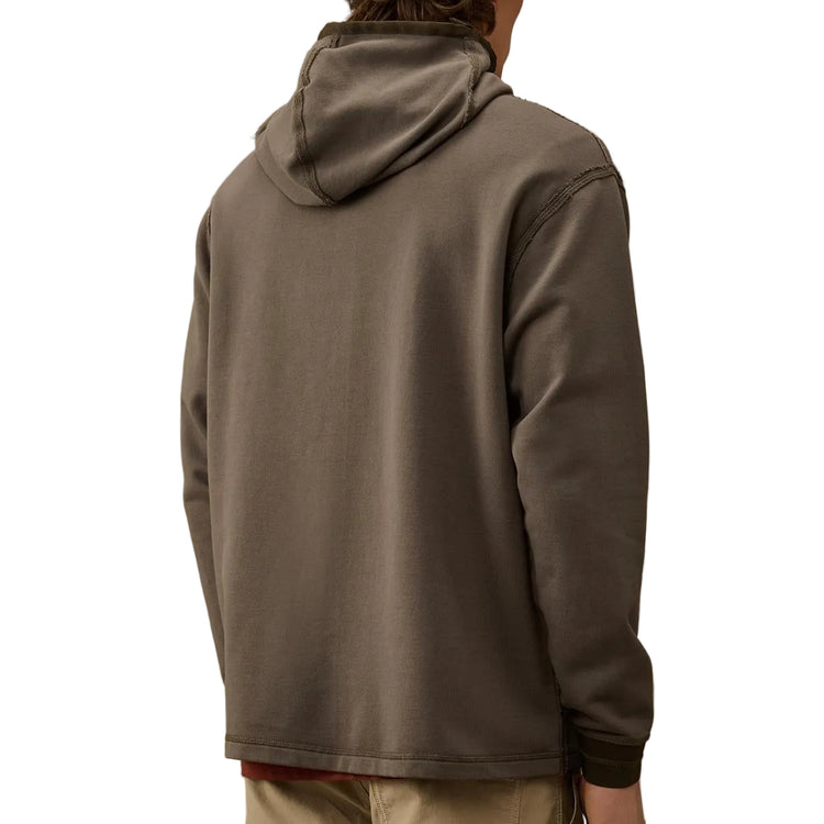 Diagonal Fleece Zip Hoodie - Casual Basement