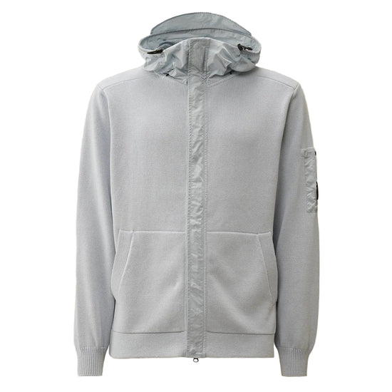 Cotton Mixed Hooded Lens Knit - Casual Basement