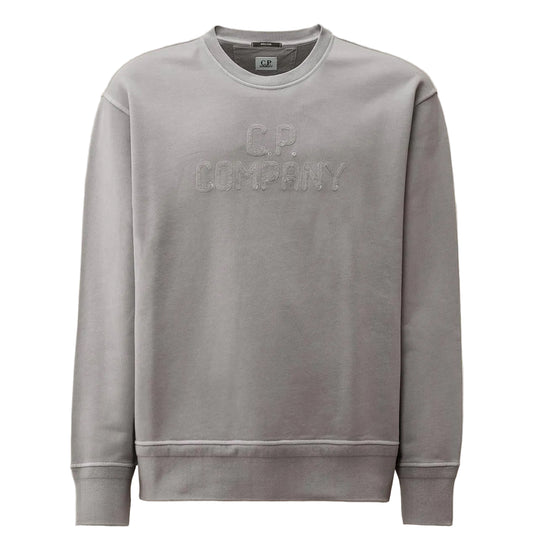 Diagonal Fleece Resist Dyed Logo Sweatshirt - Casual Basement