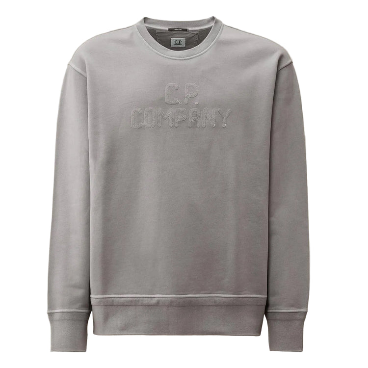 Diagonal Fleece Resist Dyed Logo Sweatshirt - Casual Basement
