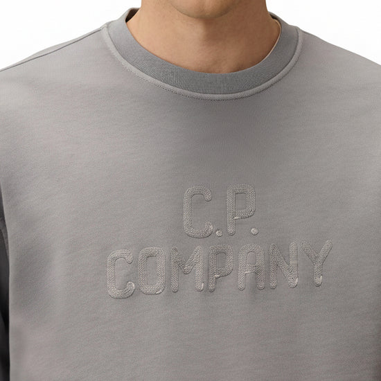 Diagonal Fleece Resist Dyed Logo Sweatshirt - Casual Basement