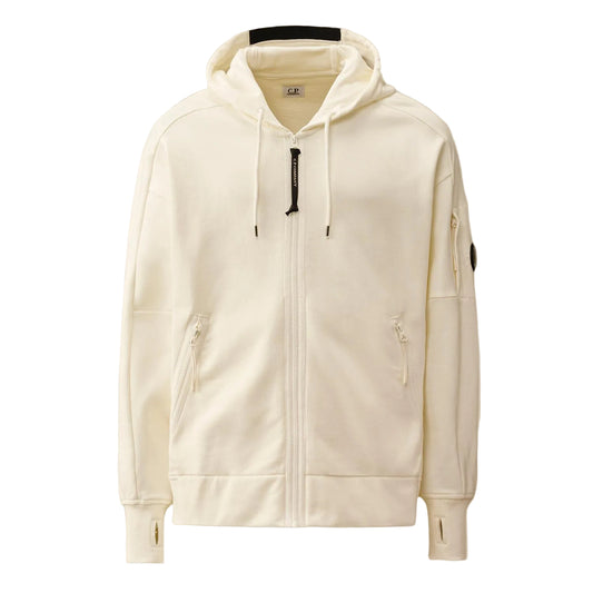 Diagonal Raised Fleece Lens Zip Hoodie - Casual Basement