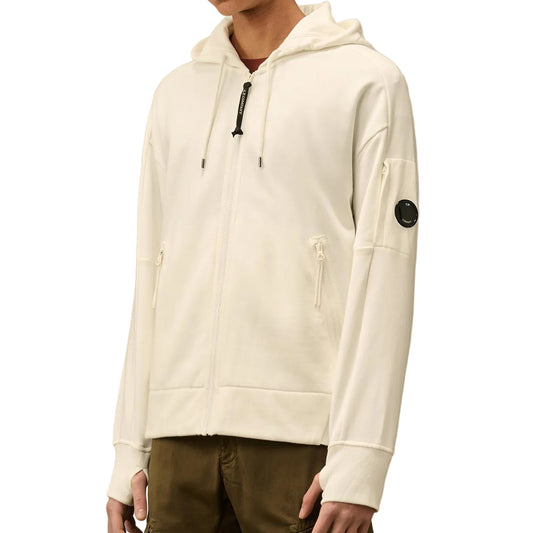Diagonal Raised Fleece Lens Zip Hoodie - Casual Basement