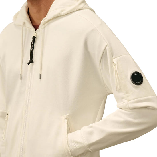 Diagonal Raised Fleece Lens Zip Hoodie - Casual Basement