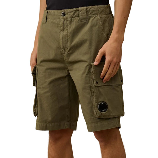 Gabardine Lens Cargo Bermudas - Casual Basement