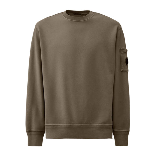 Diagonal Fleece Resist Dyed Lens Sweatshirt - Casual Basement