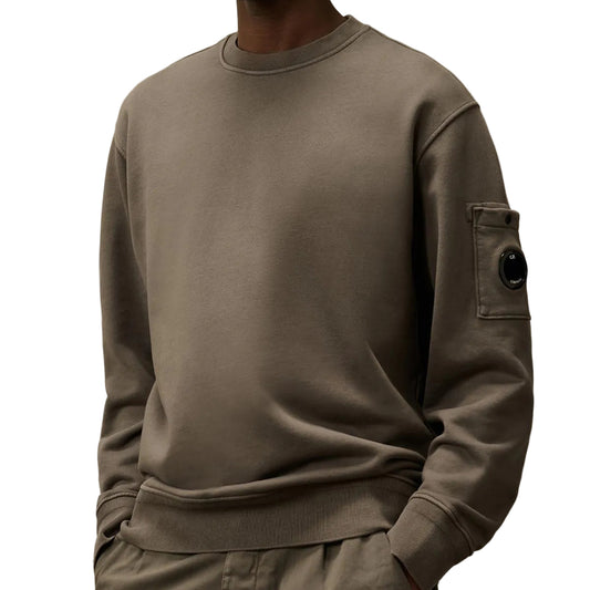 Diagonal Fleece Resist Dyed Lens Sweatshirt - Casual Basement