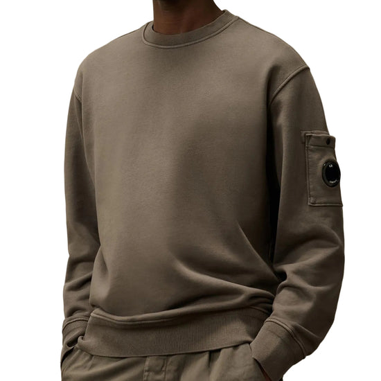 Diagonal Fleece Resist Dyed Lens Sweatshirt - Casual Basement
