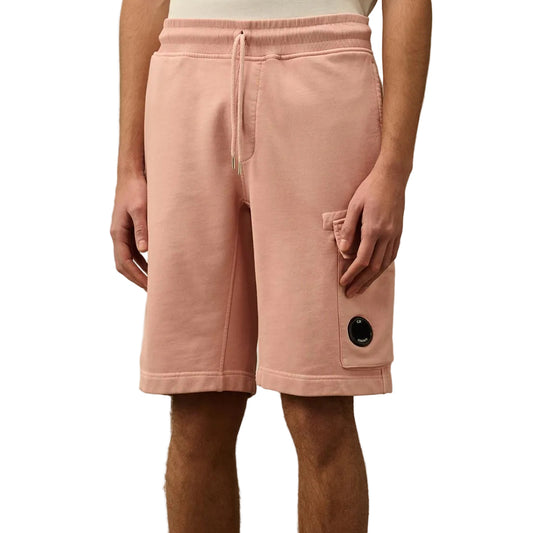 Cotton Diagonal Fleece Resist Dyed Lens Bermudas - Casual Basement