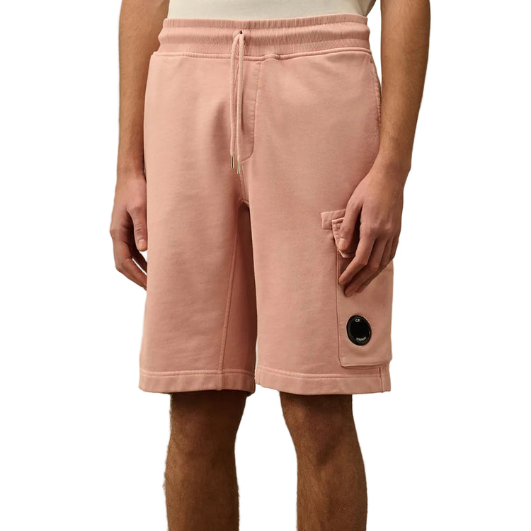 Cotton Diagonal Fleece Resist Dyed Lens Bermudas - Casual Basement