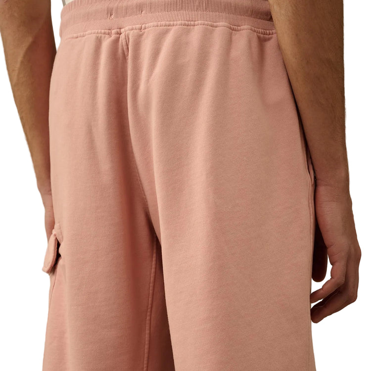 Cotton Diagonal Fleece Resist Dyed Lens Bermudas - Casual Basement