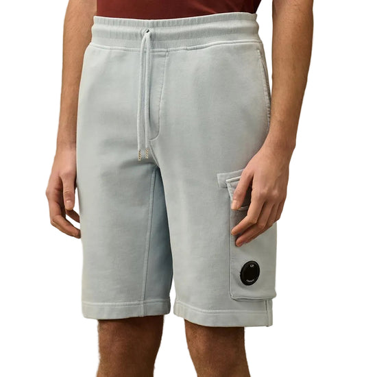 Cotton Diagonal Fleece Resist Dyed Lens Bermudas - Casual Basement