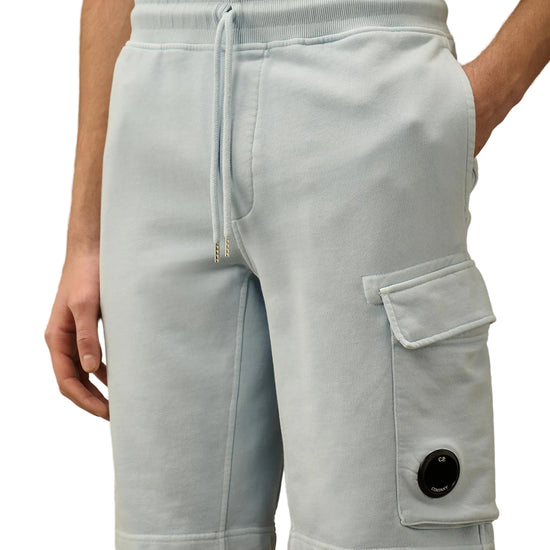 Cotton Diagonal Fleece Resist Dyed Lens Bermudas - Casual Basement