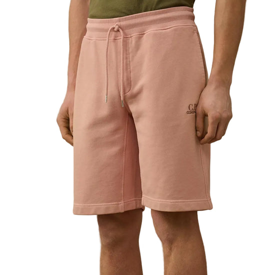 Cotton Diagonal Fleece Resist Dyed Logo Bermudas - Casual Basement