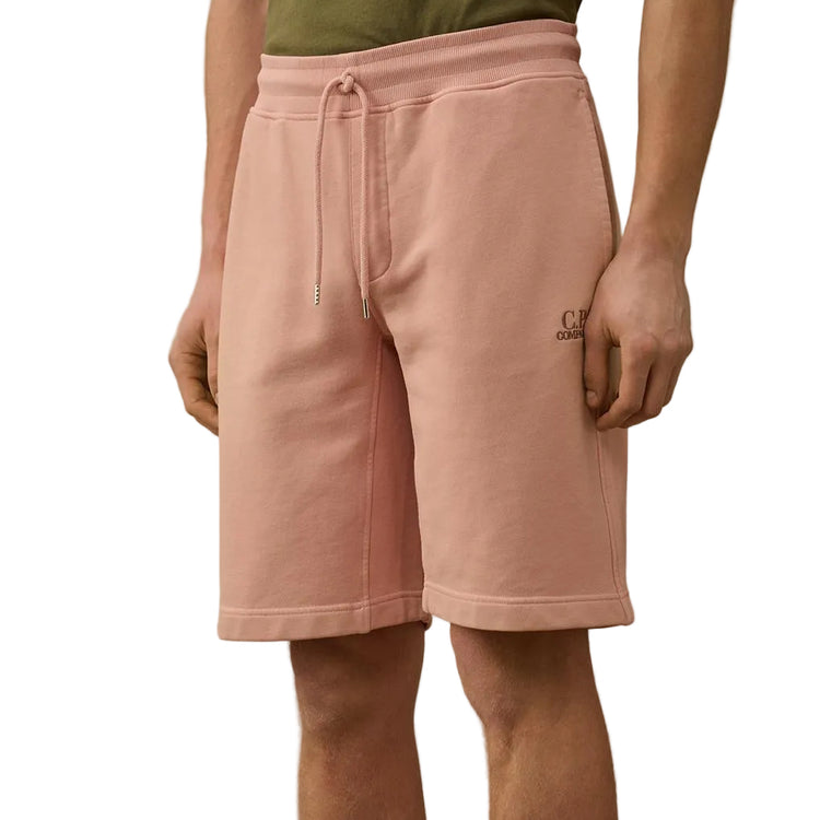 Cotton Diagonal Fleece Resist Dyed Logo Bermudas - Casual Basement