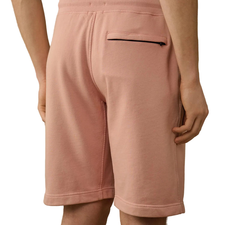 Cotton Diagonal Fleece Resist Dyed Logo Bermudas - Casual Basement