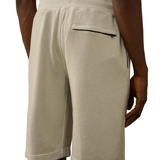Cotton Diagonal Fleece Resist Dyed Logo Bermudas - Casual Basement