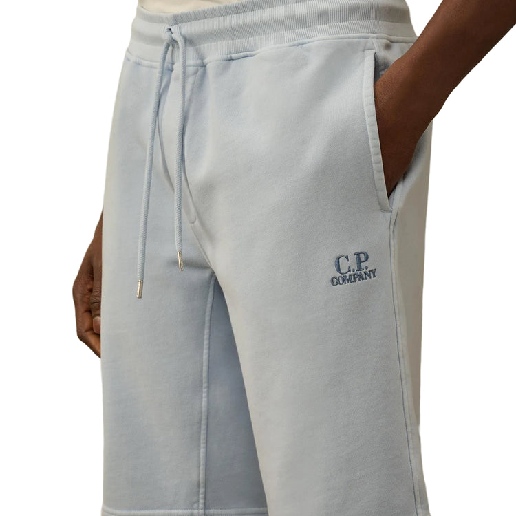 Cotton Diagonal Fleece Resist Dyed Logo Bermudas - Casual Basement