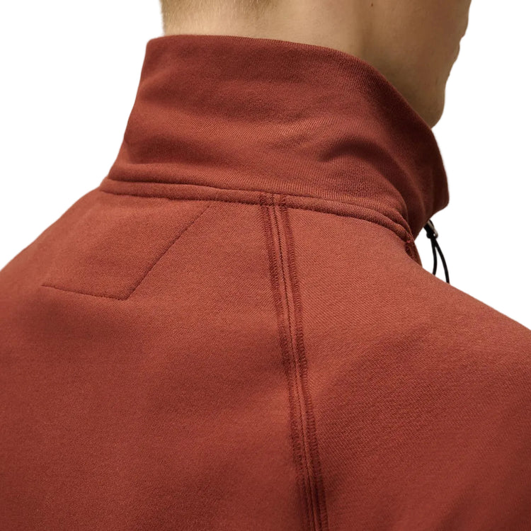 Diagonal Fleece Quarter Zip Logo Sweatshirt - Casual Basement