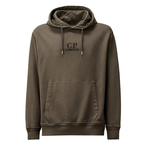 Diagonal Fleece Resist Dyed Logo Hoodie - Casual Basement