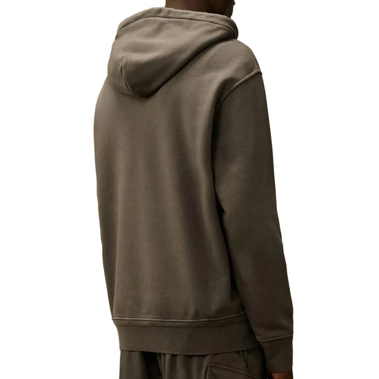 Diagonal Fleece Resist Dyed Logo Hoodie - Casual Basement