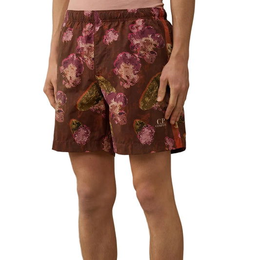 Flatt Nylon Flower Print Swim Shorts - Casual Basement