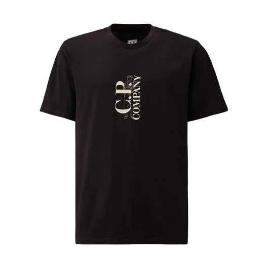 Vertical Logo Print T-Shirt - Casual Basement