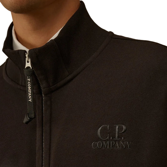 Diagonal Fleece Zip Logo Sweatshirt - Casual Basement