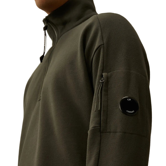 Quarter Zip Lens Fleece Sweatshirt - Casual Basement