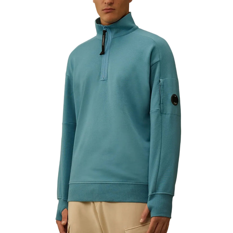 Quarter Zip Lens Fleece Sweatshirt
