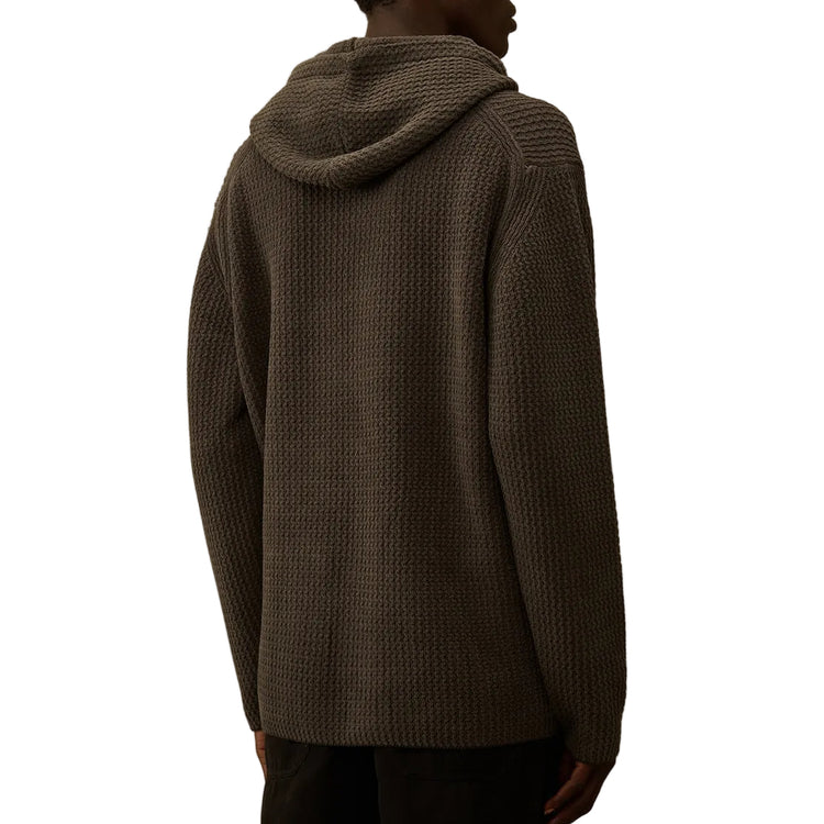 Chenille Waffle Knit Lens Hoodie