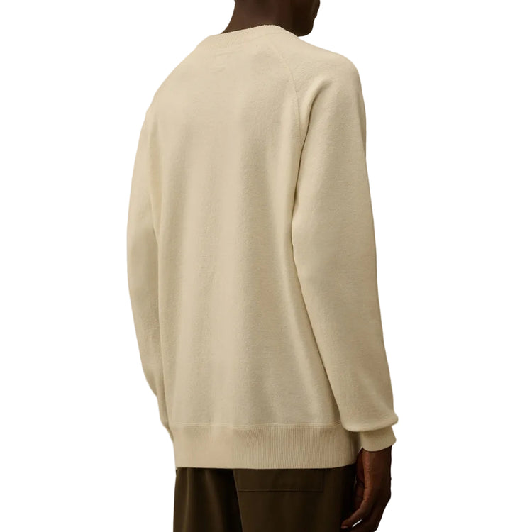 Felted Merino Wool Crewneck Lens Knit