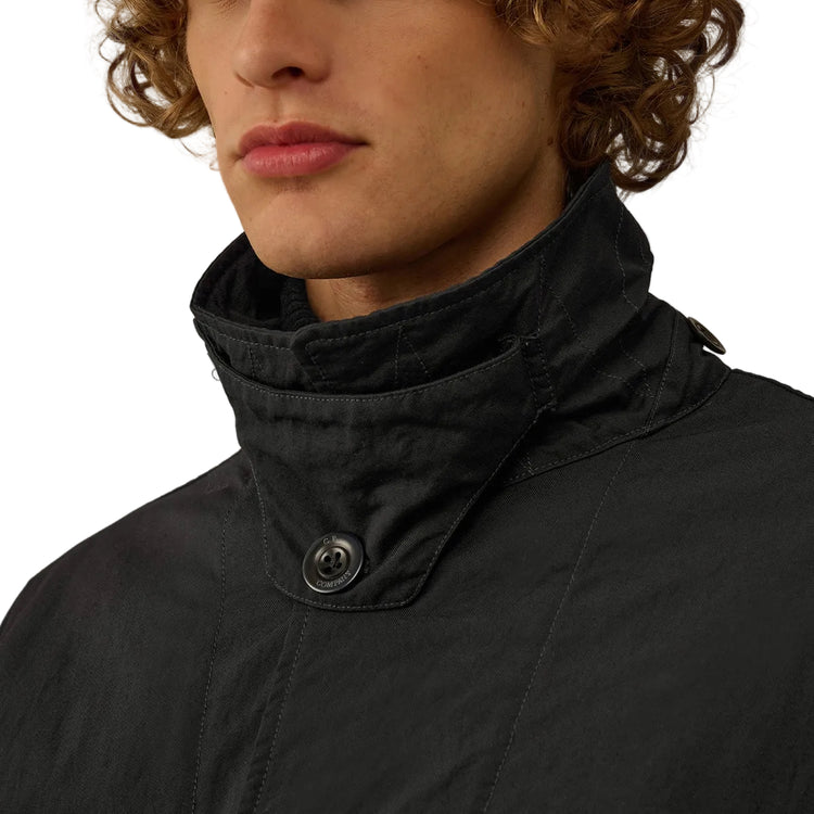 Padded Twill Fishtail Lens Parka