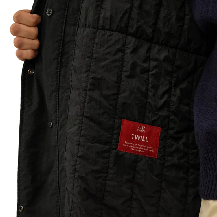 Padded Twill Fishtail Lens Parka