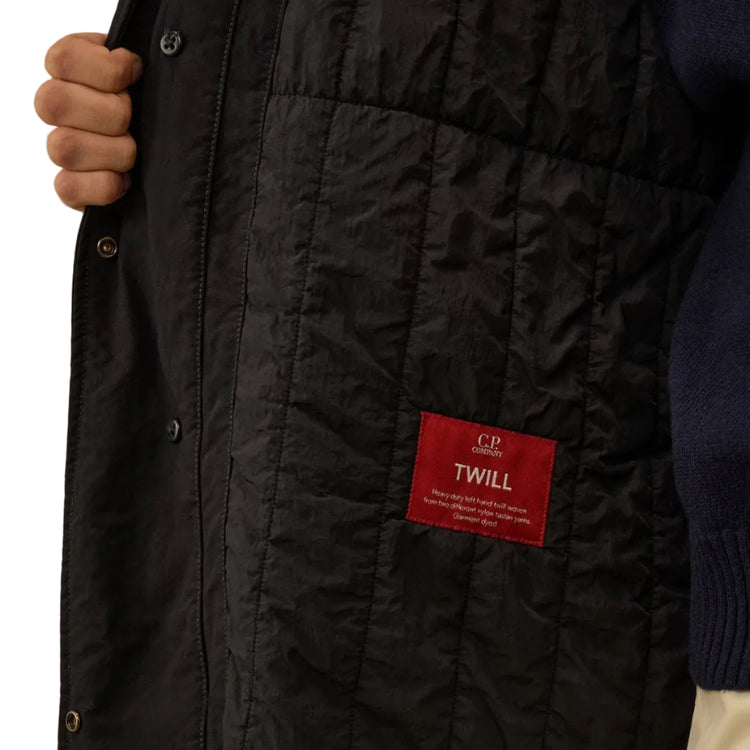 Padded Twill Fishtail Lens Parka