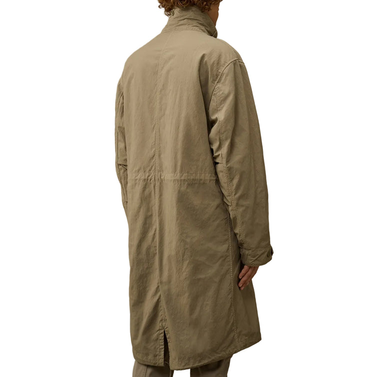Padded Twill Fishtail Lens Parka
