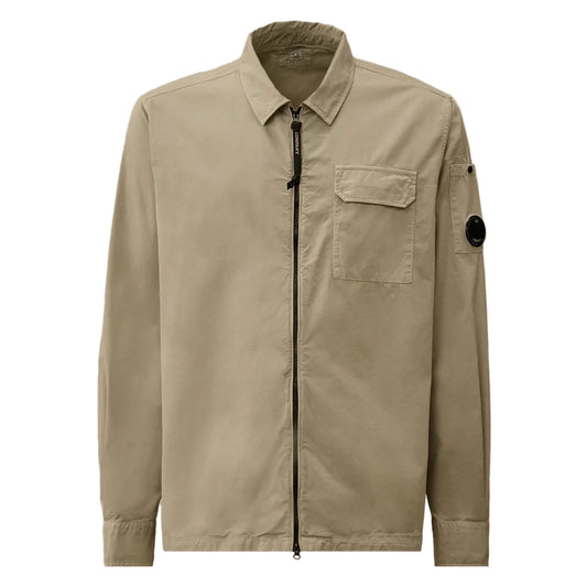 Gabardine Zip Up Lens Overshirt - Casual Basement