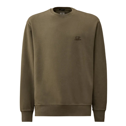 Resist Dyed Brushed Fleece Logo Sweat